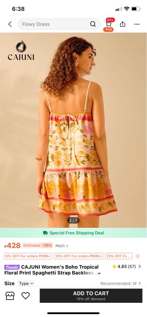 Boho Tropical Summer Mini Dress (Category: Dresses) located in Caloocan City. Submitted by minsh113 (Listing ID 1352963657, Image 2). Description: Brand new never been worn RFS: decluttering.