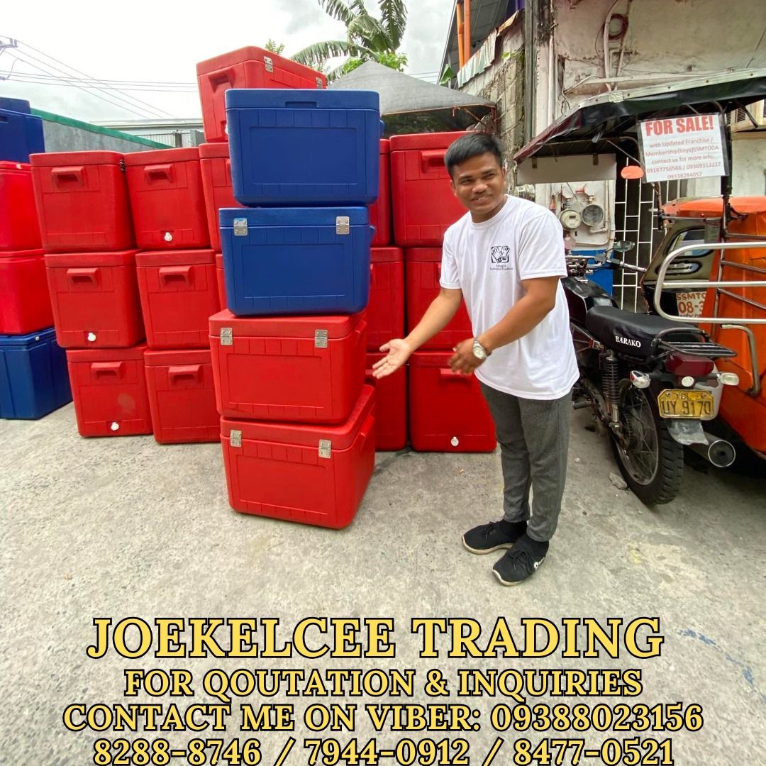 COOLER BOX 110 LITERS (Category: Storage Boxes & Baskets) located in Pasig City. Submitted by molly.blanche02 (Listing ID 1352939736, Image 1). Description: COOLER BOX Size: 110 Liters Brand: Ice flower 72 hours cooling with drain and hinges .