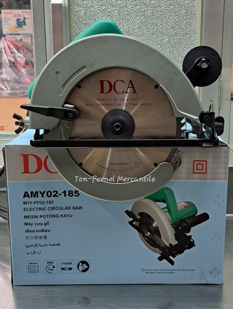 DCA AMY02-185 Circular Saw (Category: Construction Tools & Equipment) located in Manila. Submitted by tonpornel (Listing ID 1352897625, Image 2). Description: DCA AMY02-185 Circular Saw Ton-Pornel Mercantile • We supply Powertools, Hardware tools, Plumbing, Paints, Electrical and Construction materials • We offer Paint Mixing and Powertools Repair Visit us: 38 Marcos Highway Mayamot, Antipolo City https://maps.google.com/?cid=1384230075759805792&