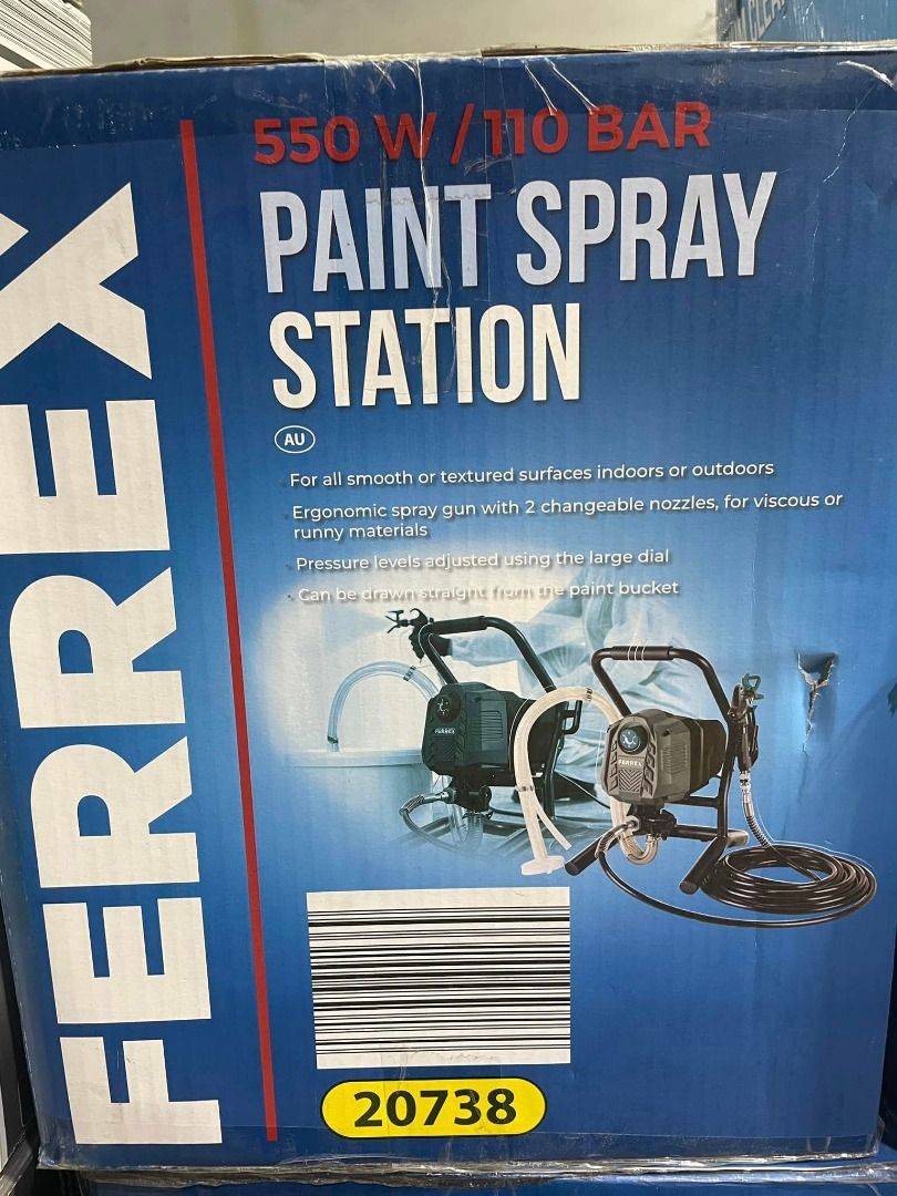 Ferrex 550W Paint Spray Station (Category: Construction Tools & Equipment) located in Muntinlupa City. Submitted by aussie.surplustore (Listing ID 1352936279, Image 1). Description: Ferrex 550W Paint Spray Station Surplus from Australia We are available online and thru our physical store located at: 👉MUNTINLUPA For more info direct message or call me: ➡️Salestaff: JANINE ➡️Number: 0948 098 5387.