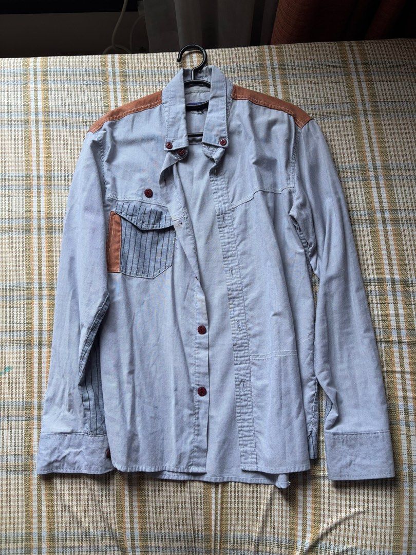 Junya Watanabe Western Style denim shirt (Category: Tshirts & Polo Shirts ) located in Calamba. Submitted by miggo___ (Listing ID 1352874280, Image 2). Description: Junya Watanabe western style denim shirt Great for a nice cowboy look Measurements L - 26 inches Pit to Pit - 18 inches Sleeves - 24 inches No major issues, tags are quite faded some signs of wear but still in great condition Price is negotiable, shipping will be shouldered by buyer .
