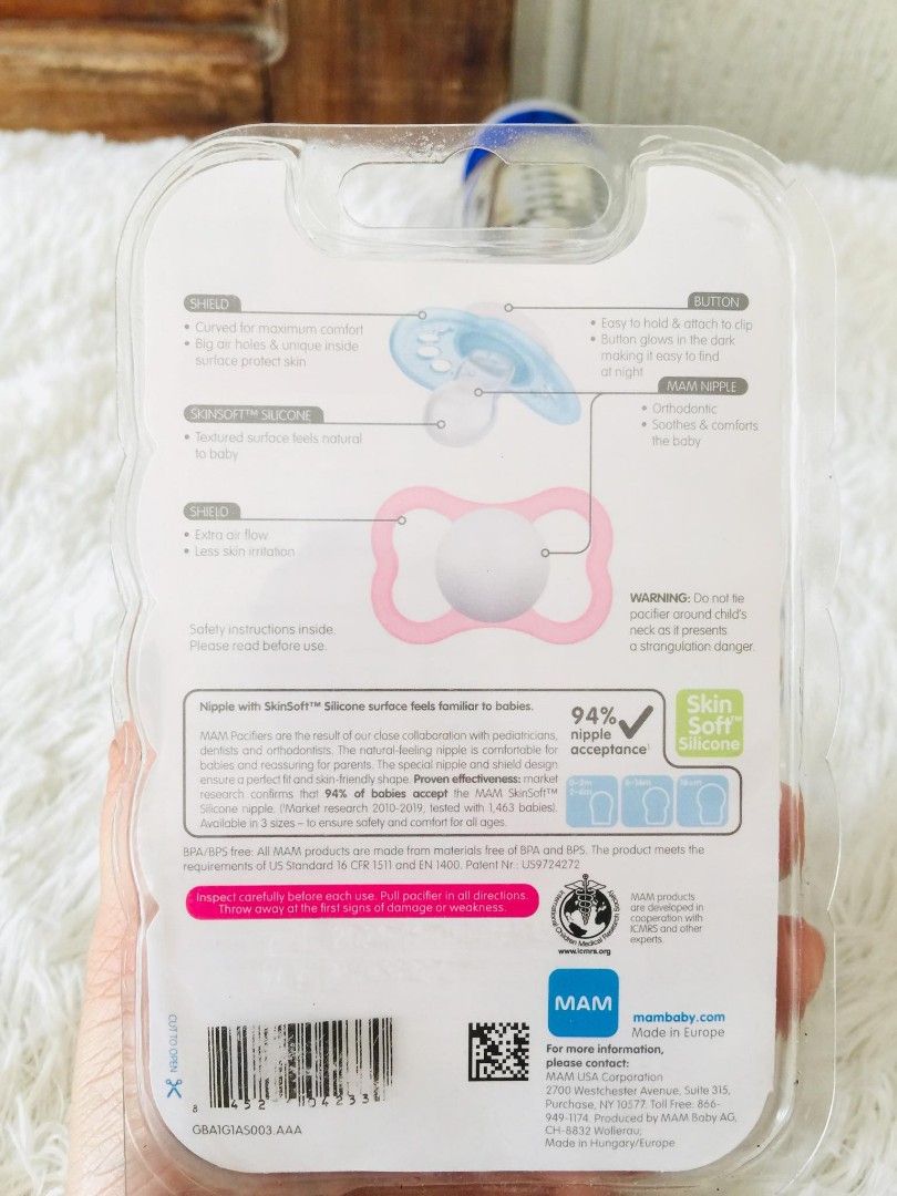 MAM pacifier 6-16 months (Category: Breastfeeding & Bottle Feeding) located in Tuguegarao City. Submitted by kikay.store.ph30 (Listing ID 1352947281, Image 3). Description: ❗NEW ARRIVAL❗🇱🇷 MAM pacifier 6-16months Condition : brand-new sealed Price: 500 set MOP: GCASH, BDO, MOD: SCO FOR SHIPPING PURPOSE, BUS SHIPPING, JNT, LBC ♥️ 1 day reservation ONLY ♥️ No to rush shipping ♥️ No free shipping ♥️ No return no exchange ♥️ No to long reservation,