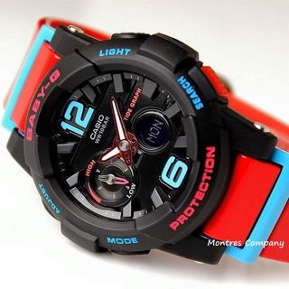 Montres Company 香港註冊公司(32年老店) 卡西歐 CASIO BABY-G BABY G 耐衝擊 100米防水 BGA BGA180 BGA-180 BGA-180-4 BGA-180-4B 紅黑藍色 四款色均有現貨64201642646401110
