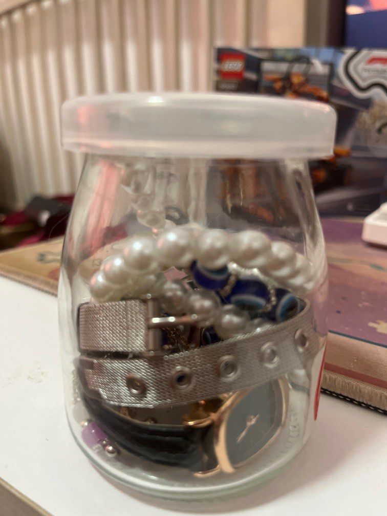 Mystery Jar (might add a few more things) (Category: Body Jewelry) located in Manila. Submitted by yein.s (Listing ID 1352943326, Image 2). Description: negotiable; assorted jewelry; inspired by that girl opening mystery jars on tiktok.