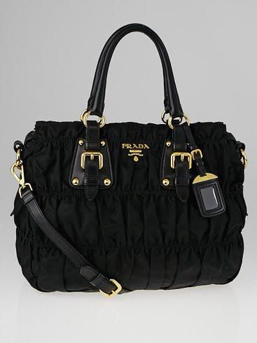 Prada Black Tessuto Nylon Gauffre Tote Bag (Category: Luxury Bags & Wallets) located in Manila. Submitted by decluterthings888 (Listing ID 1353016090, Image 1). Description: pm for actual photos.