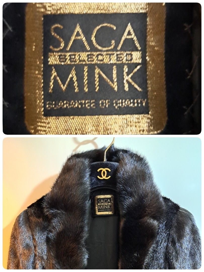 美品【金 SAGA MINK / IL visoue】高級毛皮 サガ 美色