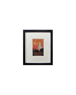 Santa Eulalia colorful poster framed art print