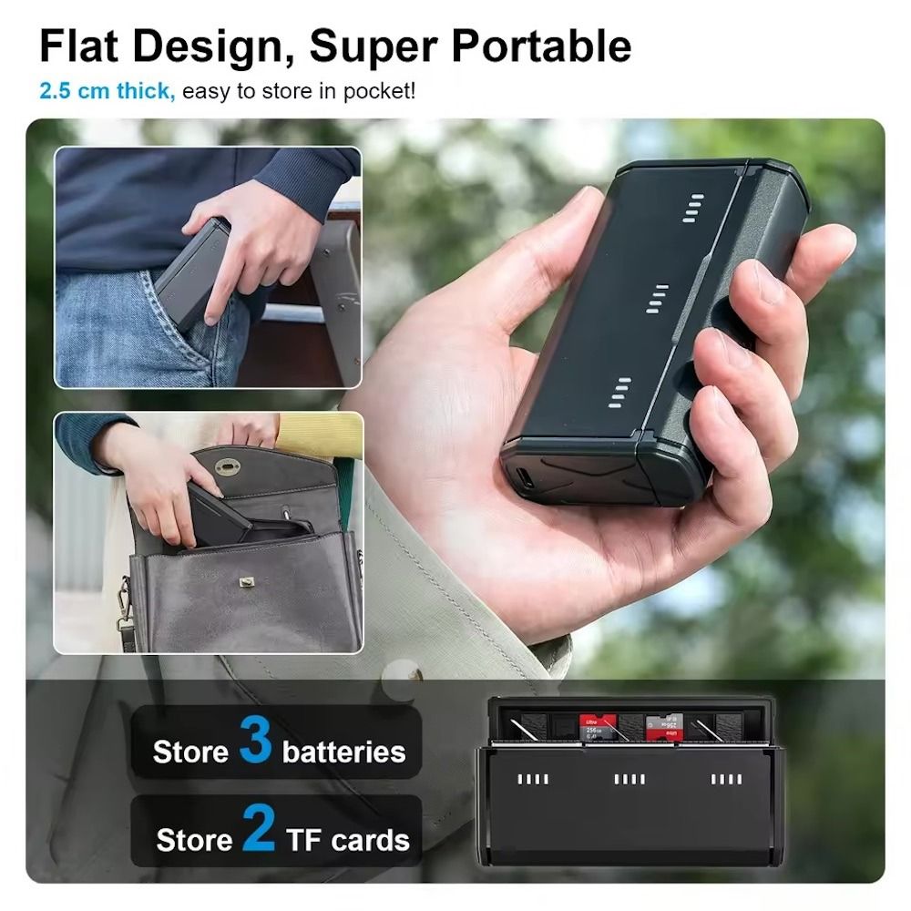 TELESIN Battery Charger Case Charging Hub Storage Box for GoPro HERO 13 Black Action Camera62863068443011112
