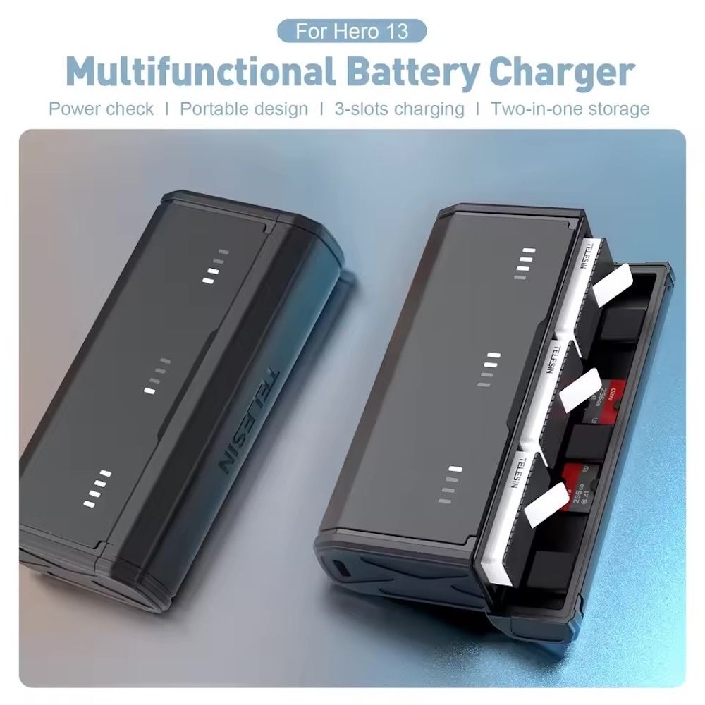 TELESIN Battery Charger Case Charging Hub Storage Box for GoPro HERO 13 Black Action Camera62863068443011111