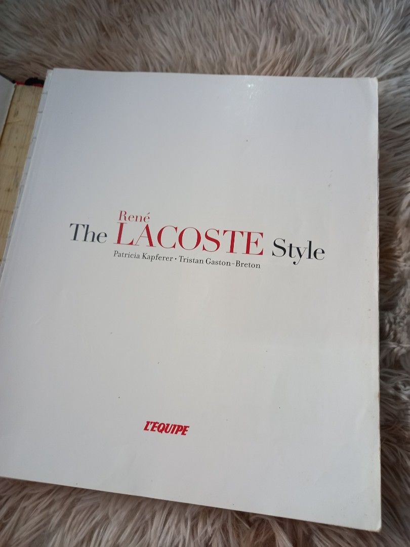 The Rene Lacoste Style Book (Category: Magazines) located in Quezon City. Submitted by happy.kitty (Listing ID 1352922915, Image 2). Description: 💯 legit Original Original Price in Amazon is 112USD plus shipment fee of around 80USD Good collectibles for Tennis Lover Coffee Table Pages are complete No torn and folded pages See pictures for reference.