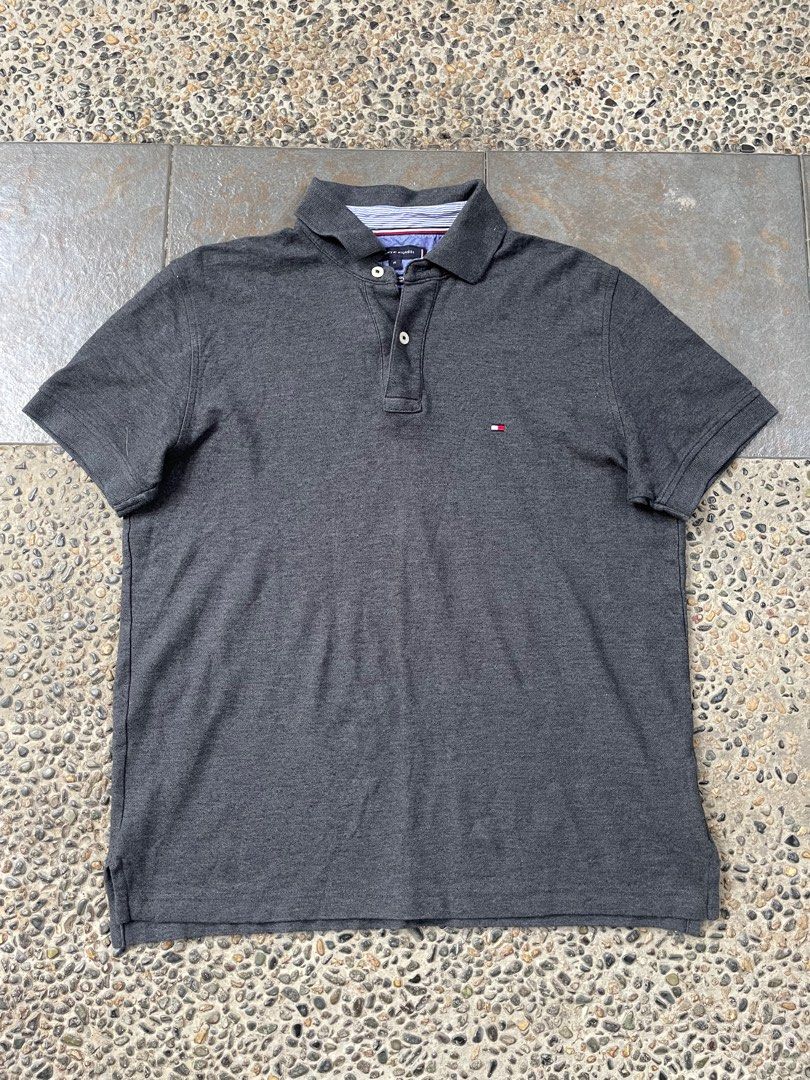 Tommy Hilfiger Gray Polo Shirt (Category: Tshirts & Polo Shirts ) located in Cainta. Submitted by FirstBuys (Listing ID 1352945178, Image 1). Description: nego.