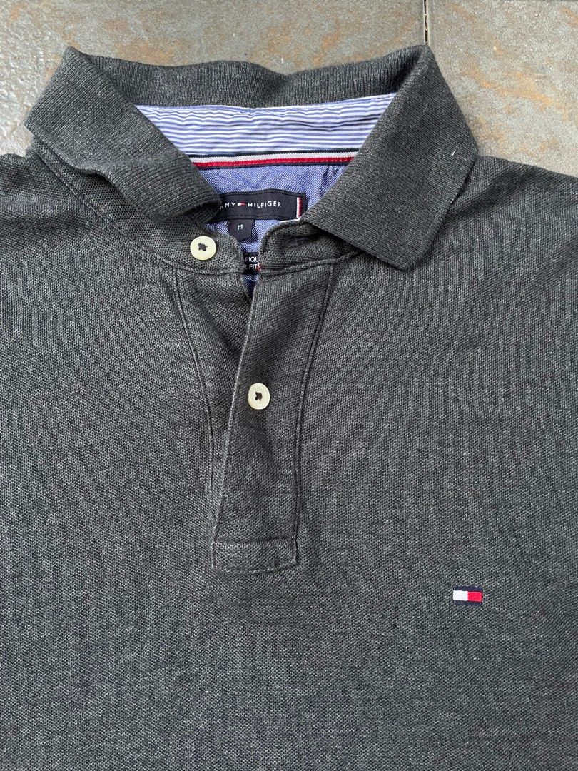 Tommy Hilfiger Gray Polo Shirt (Category: Tshirts & Polo Shirts ) located in Cainta. Submitted by FirstBuys (Listing ID 1352945178, Image 2). Description: nego.