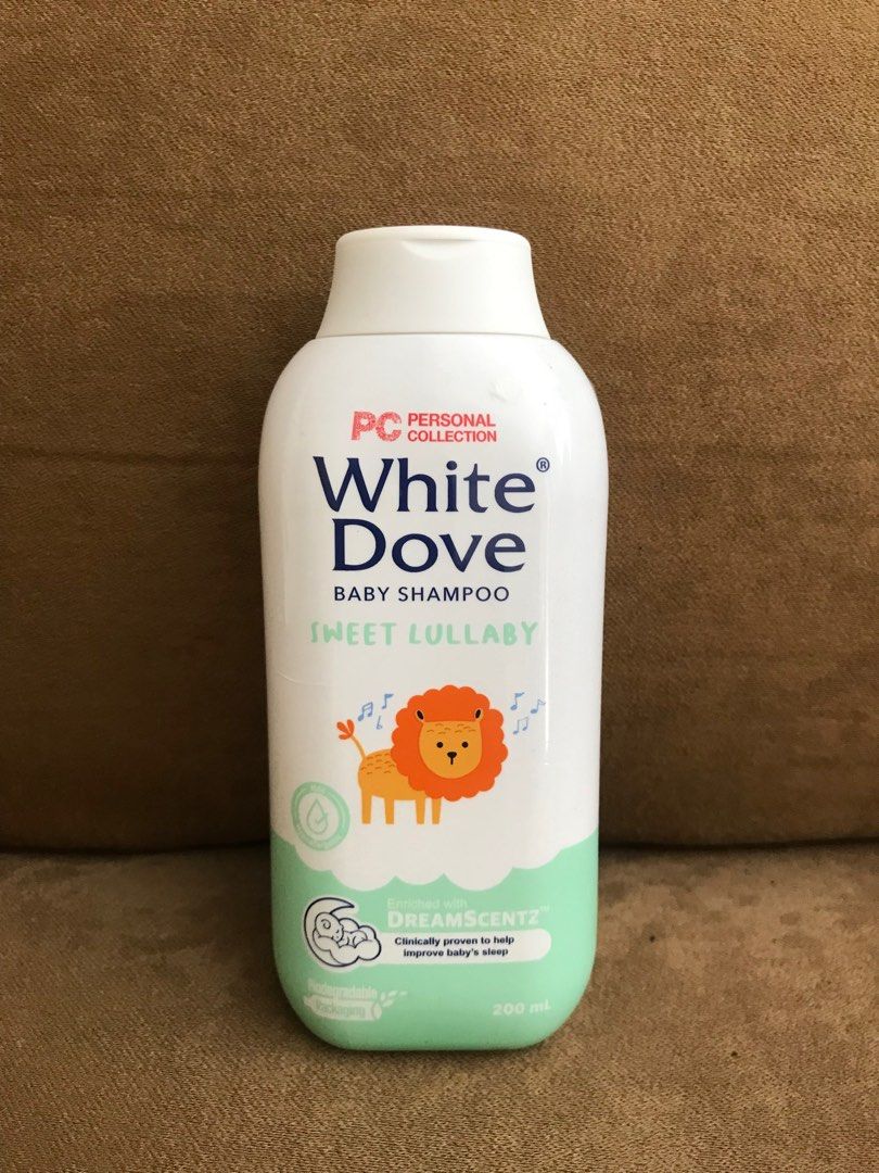 White Dove Baby shampoo (200ml) (Category: Baby Toiletries & Grooming) located in Kalayaan. Submitted by mvncee (Listing ID 1352974882, Image 1). Description: 💚 lightly scented with sweet lullaby (apple and sweet roses) scent 💚 dreamscentz techology lets your baby have a longer and more peaceful sleep 💚 with natural milk protein extract .