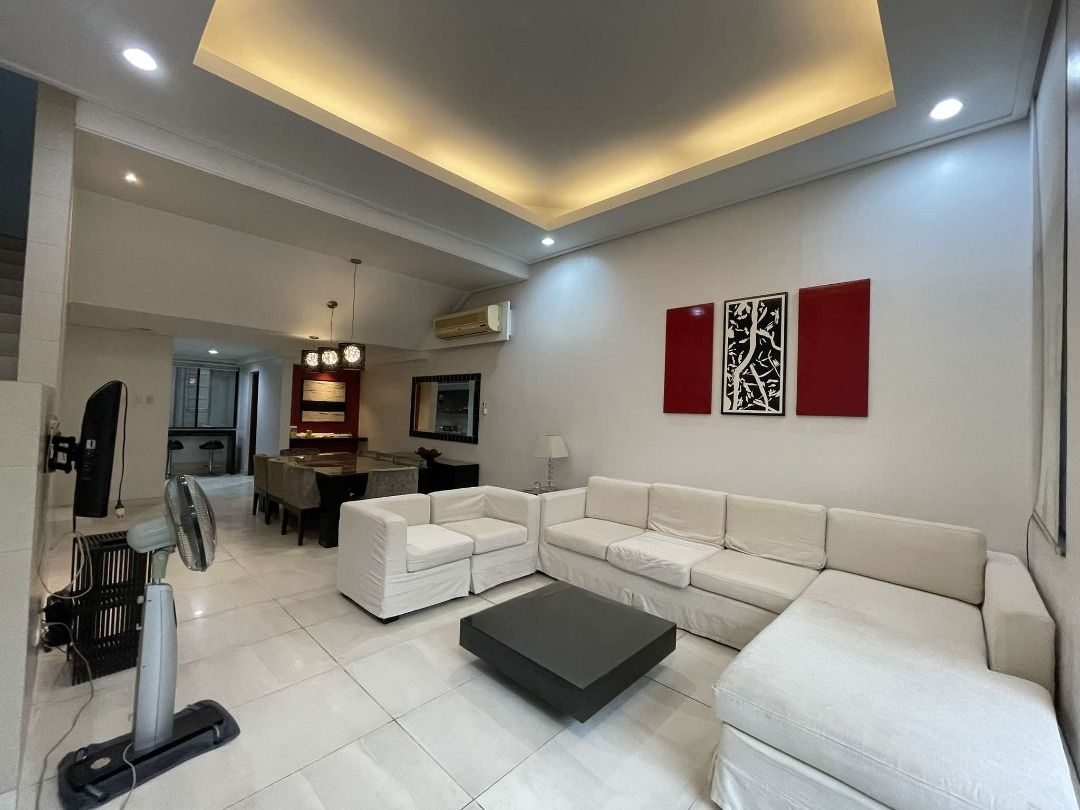 Image showcasing 3 Storey Modern High Ceiling Townhouse with Mezzanine and Own Gate FOR ...