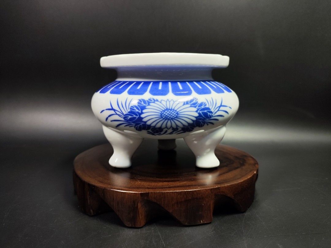 中華民国瓷器 款 青花瓶 中国 古美術