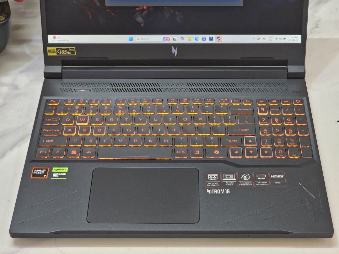 Acer Nitro ANV16-41-R3RP AMD Ryzen 7 8845HS 16GB RAM 512GB SSD 16.0 ...