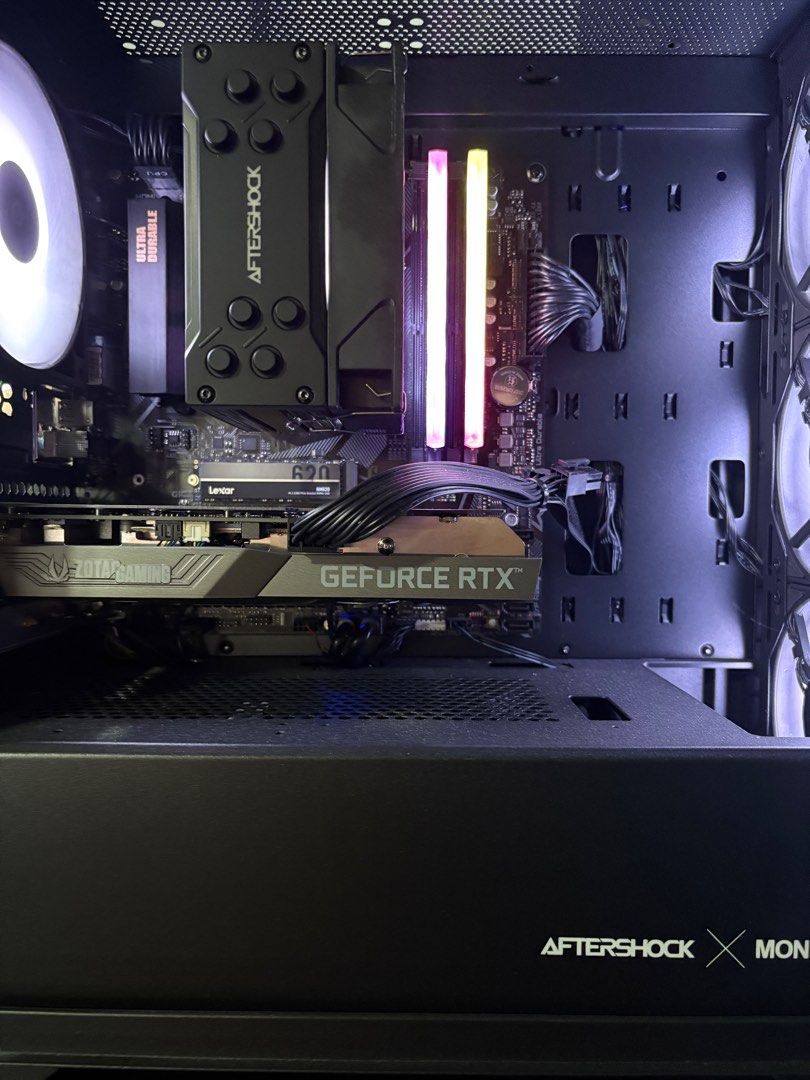 AFTERSHOCK Gaming PC Desktop Computer CPU RYZEN 5 Processor Storage ...