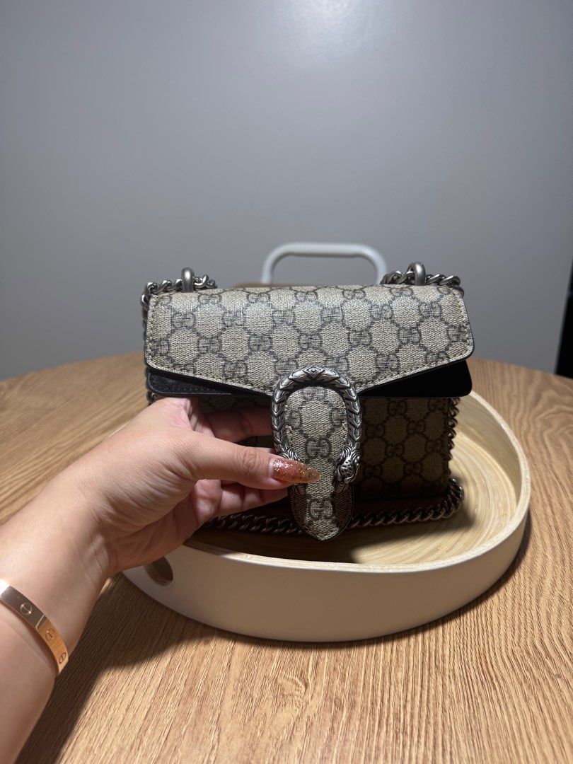 Authentic Gucci GG Supreme Mini Dionysus (Category: Luxury Bags & Wallets) located in Bacolod City. Submitted by silvermannequin (Listing ID 1353168324, Image 2). Description: ✨Price Negotiable✨ Inclusions: Dustbag, Card, and Legitgrails (Authenticity Certificate).