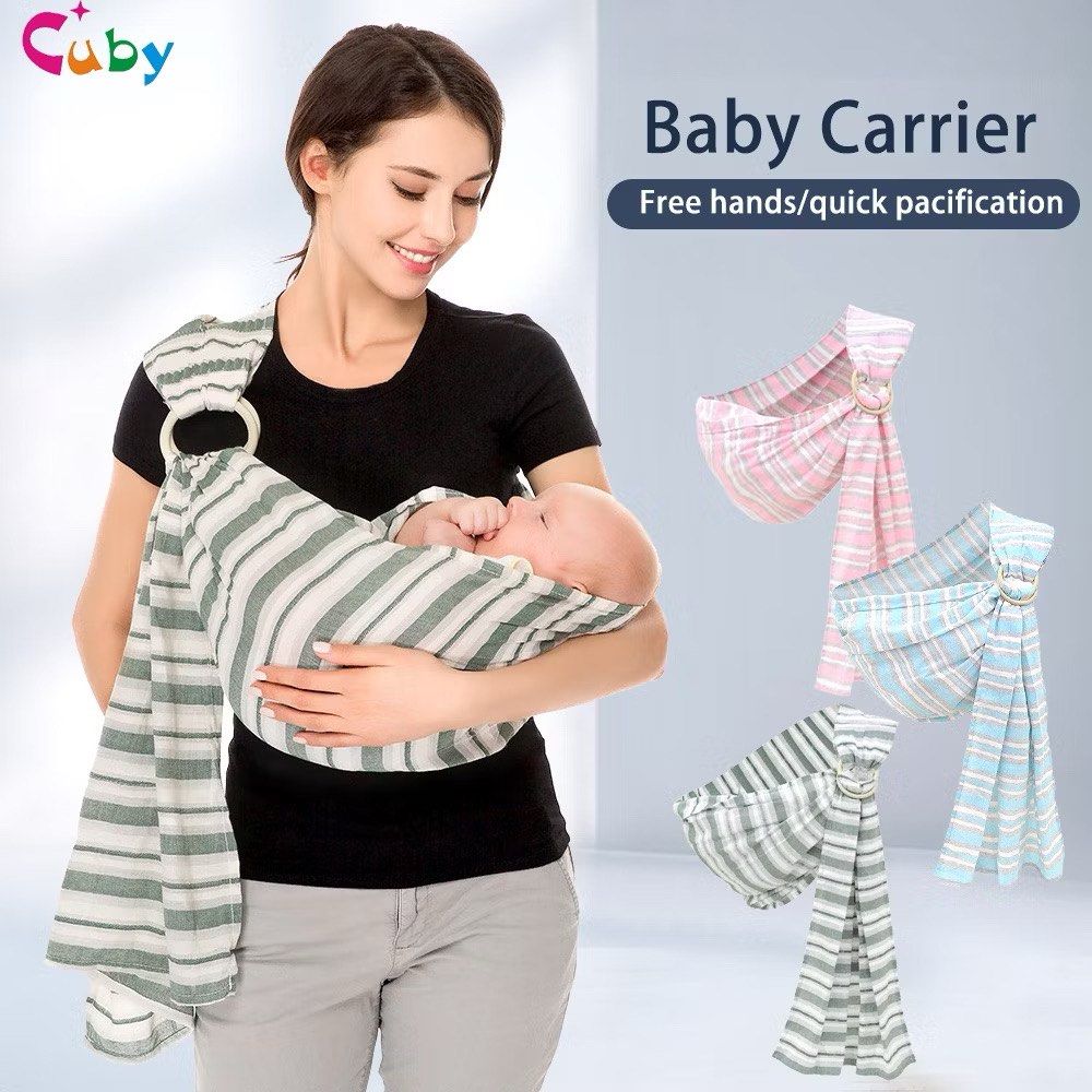 CUBY Baby Ring Sling Carrier (Category: Carriers & Slings) located in Mandaluyong City. Submitted by tahdig (Listing ID 1353151554, Image 2). Description: RFS: Decluttering. Tried only once or twice but baby preferred to be carried by hand..