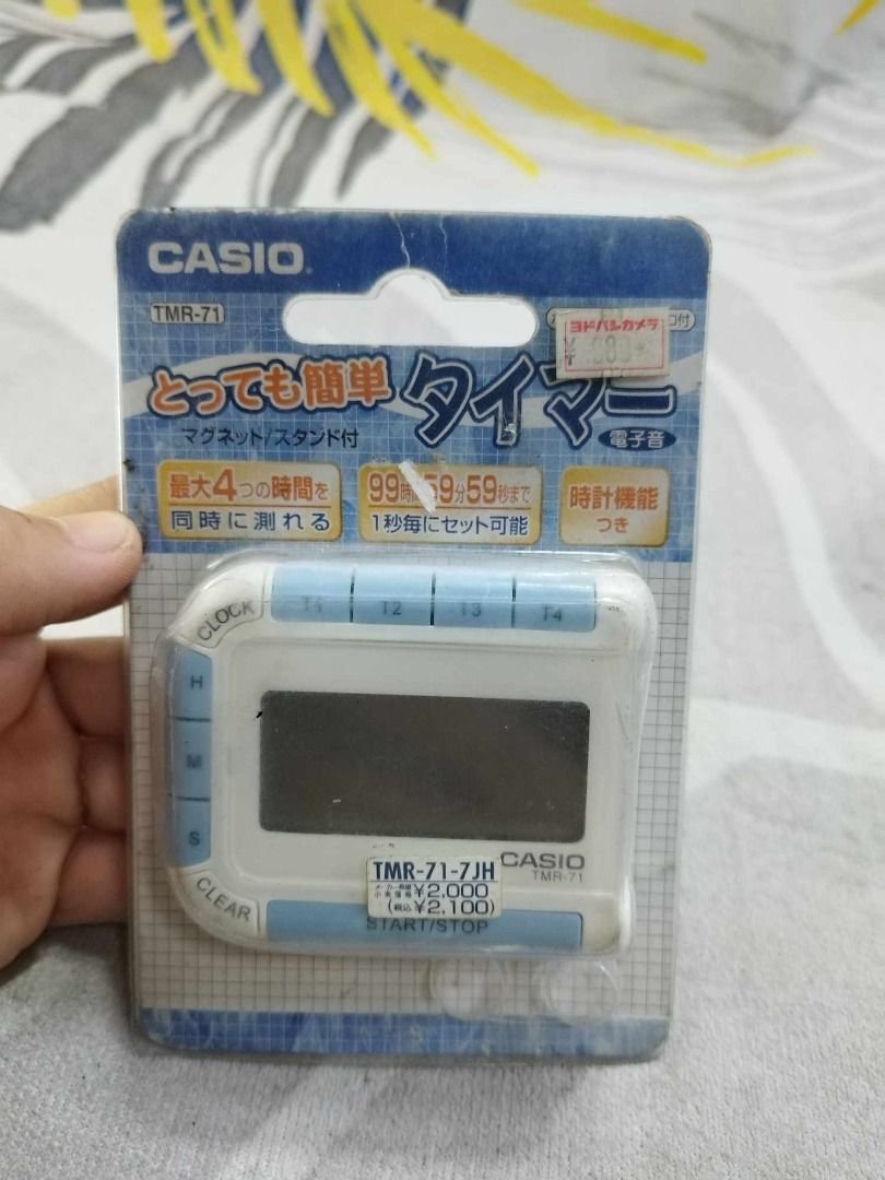 Digital Timer Stopwatch With Magnet (Category: Bakeware) located in Santa Cruz. Submitted by jmy_surplus.2 (Listing ID 1353057770, Image 1). Description: Size ; L - 6 W - 7 Color ; White , blue Type ; Stopwatch Brand ; No brand Material ; Plastic Style ; White blue Stop watch LG 106 JMY 4.