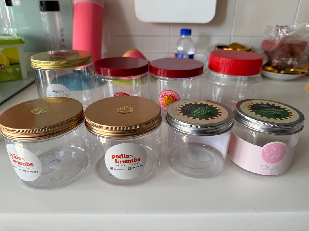 Empty clean plastic containers, Furniture & Home Living, Kitchenware ...
