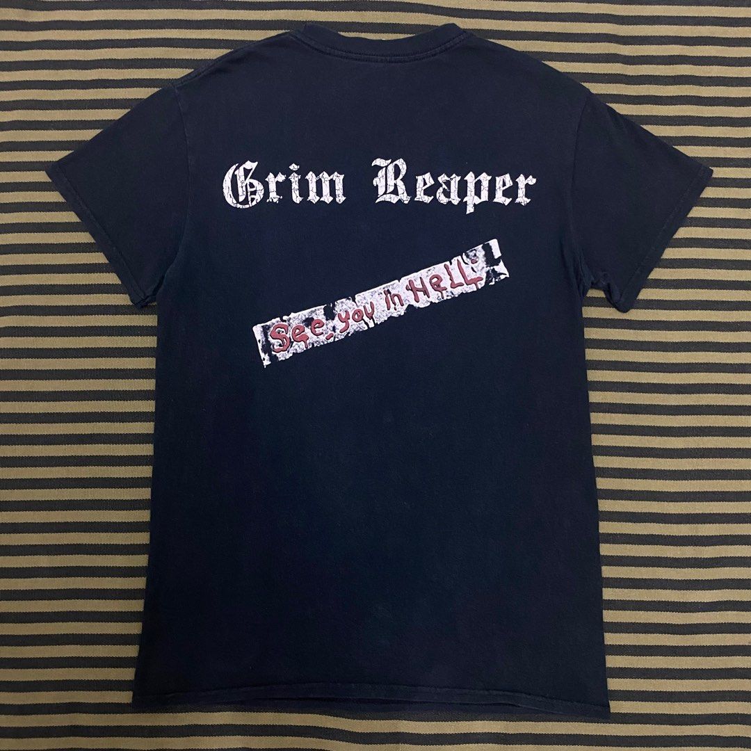 Grim Reaper Rock Band T shirt See You in Hell Album Cover, Men's ...