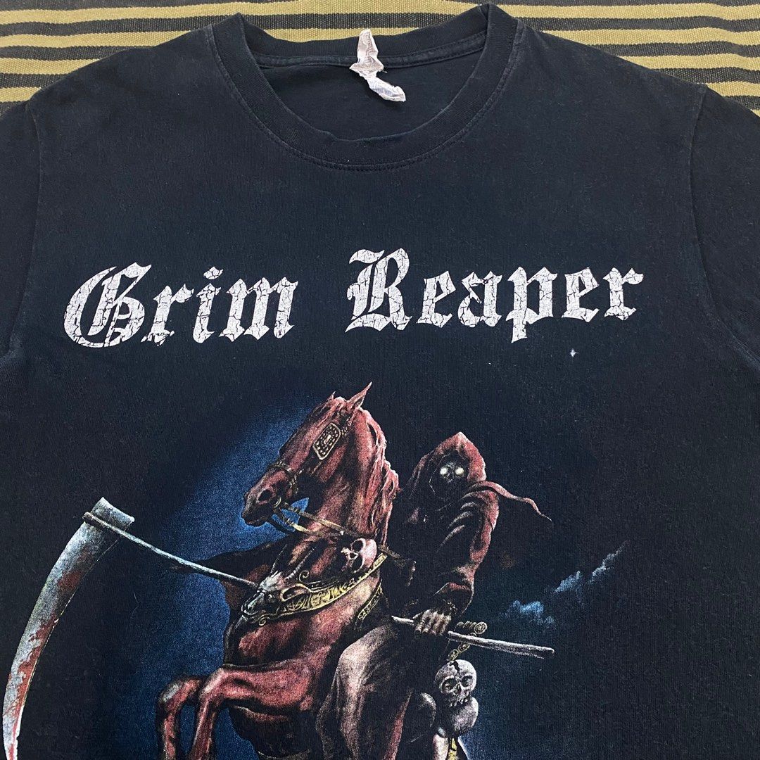 Grim Reaper Rock Band T shirt See You in Hell Album Cover, Men's ...