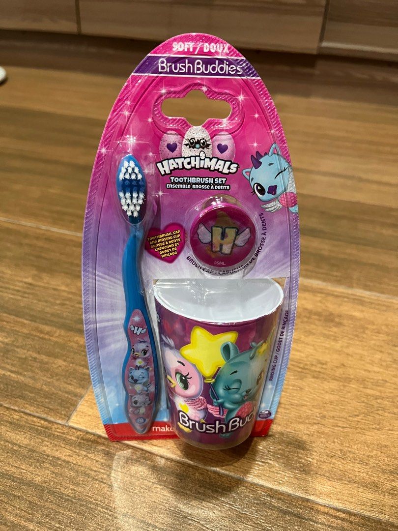 Kids toothbrush set hatchimals (Category: Baby Toiletries & Grooming) located in Paranaque City. Submitted by lovedstuffby_ang (Listing ID 1353126026, Image 3). Description: Brandnew and sealed Kids tooth brush set Selling for only 250.