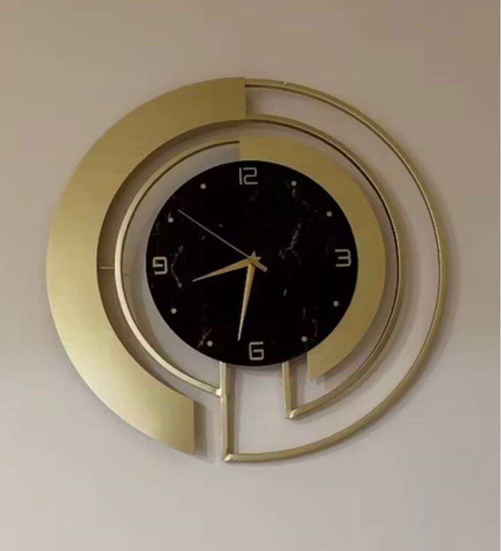 Modern Gold Black Wall Clock65074870676483113