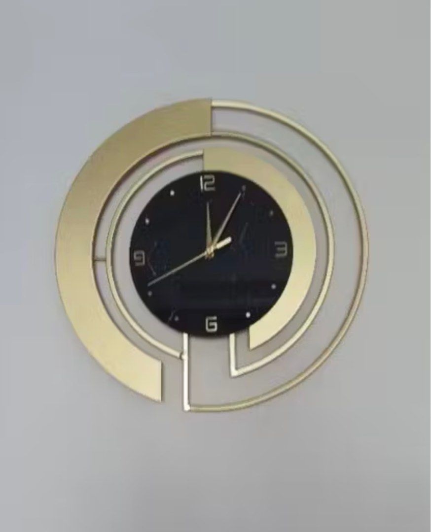Modern Gold Black Wall Clock65074870676483112