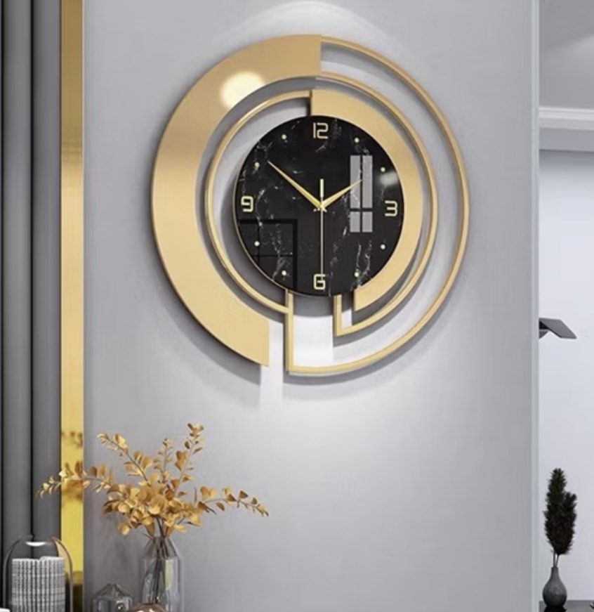 Modern Gold Black Wall Clock65074870676483111