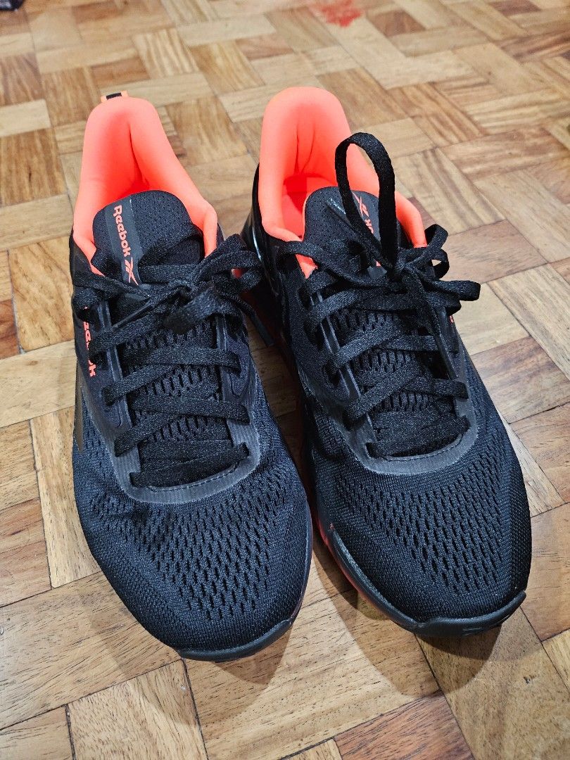 Reebok Nano Gym (black and salmon) (Category: Sneakers) located in San Juan City. Submitted by shtarr (Listing ID 1353035392, Image 2). Description: Original price is 5,595 Used once. Men size 8 RFS: extra pair location: quezon city / cubao.