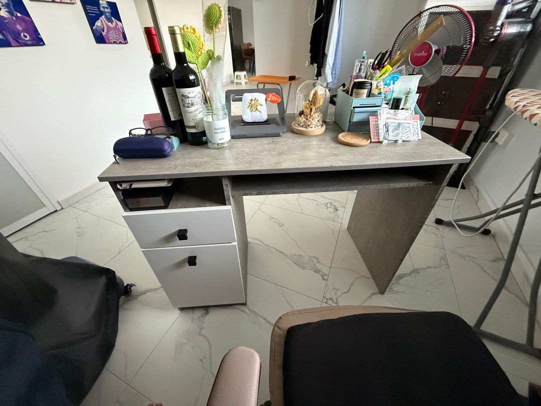 Study Table (Category: Tables & Sets) located in Singapore. Submitted by royalporkbelly (Listing ID 1353126596, Image 1). Description: Like new study table. L100 W50 H75 (estimate) Self collect and self arrange moving. .