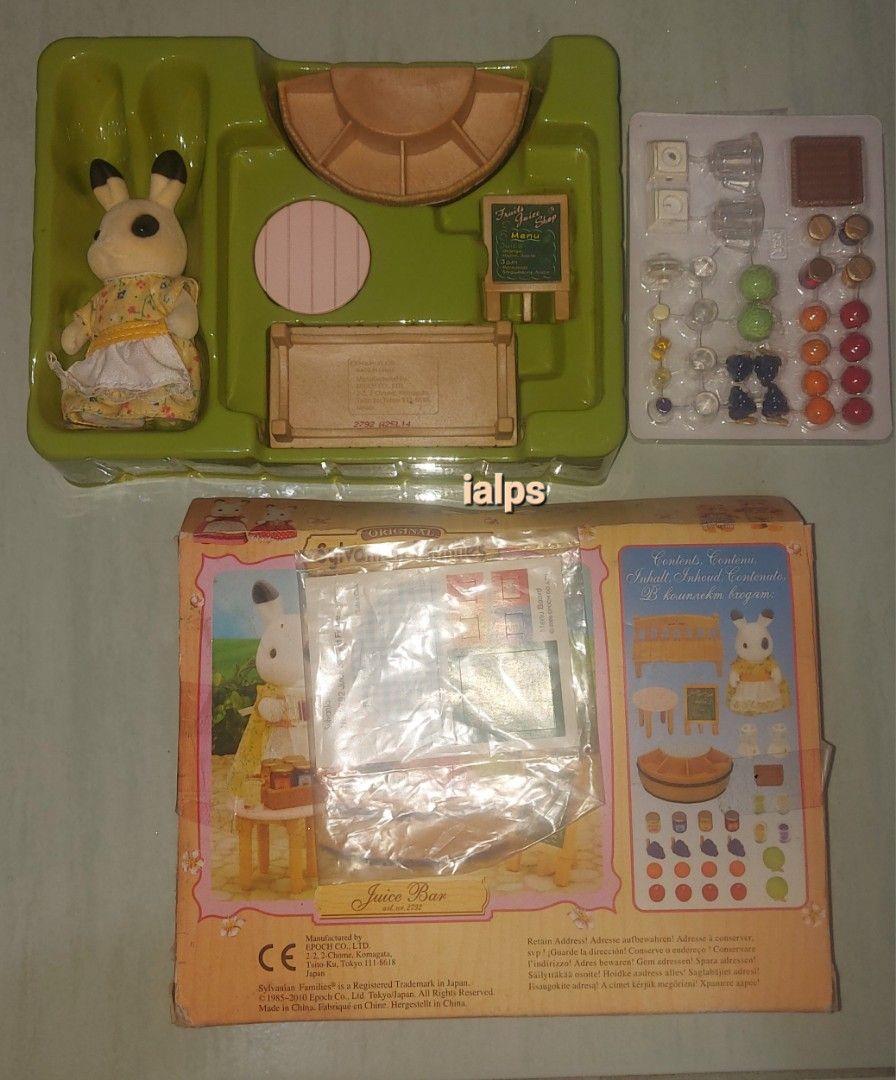 Sylvanian Families Juice Bar (Category: Kids Toys) located in Angono. Submitted by lpsflover (Listing ID 1353063741, Image 3). Description: Unused. Not even displayed nor played with. Just kept in storage. Payment via BPI or Gcash. Shipping via Lalamove or J&T.
