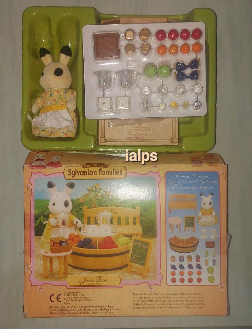 Sylvanian Families Juice Bar (Category: Kids Toys) located in Angono. Submitted by lpsflover (Listing ID 1353063741, Image 2). Description: Unused. Not even displayed nor played with. Just kept in storage. Payment via BPI or Gcash. Shipping via Lalamove or J&T.