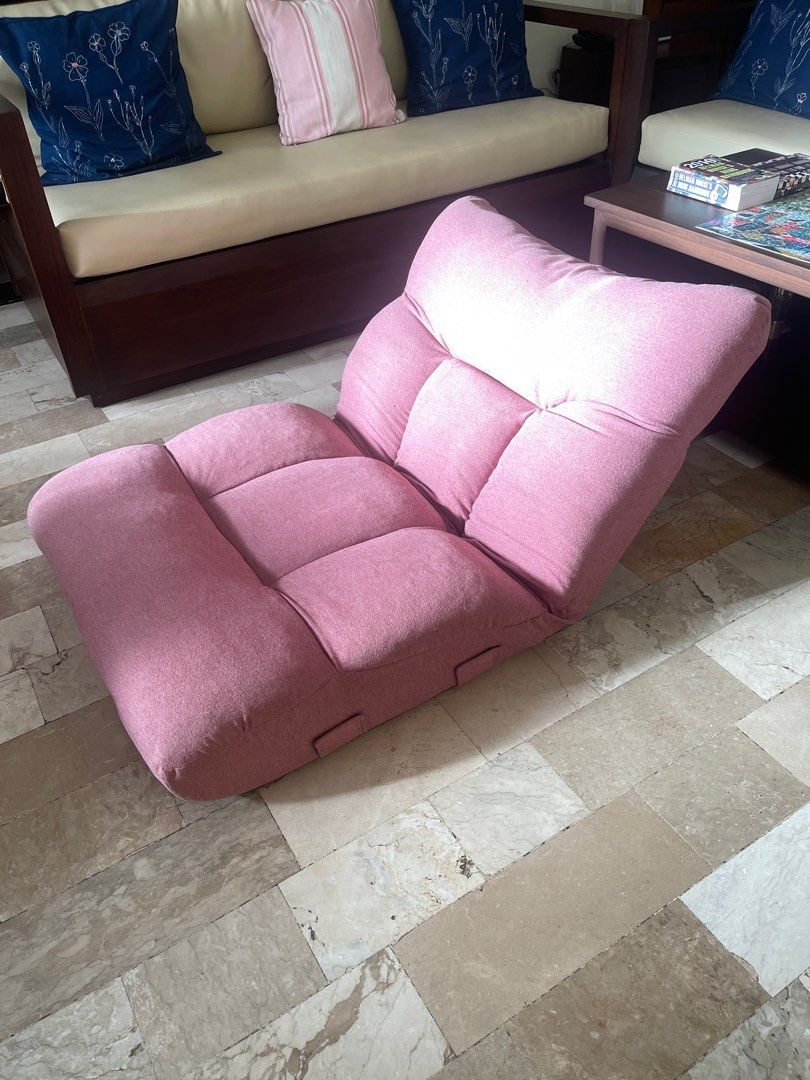 Togo Inspired Pink Sofa Chair (Category: Chairs) located in Quezon City. Submitted by yugi_sd (Listing ID 1353207874, Image 3). Description: Bought for 10k, selling for 8k. Price non-negotiable 1-seater sofa chair. can recline into a sofa bed. 🏷️ Tags: sofa bed, sofa chair, cloud chair, caterpillar chair, bauhaus, pink chair..