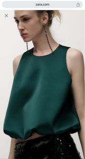 ZARA Satin Balloon Top