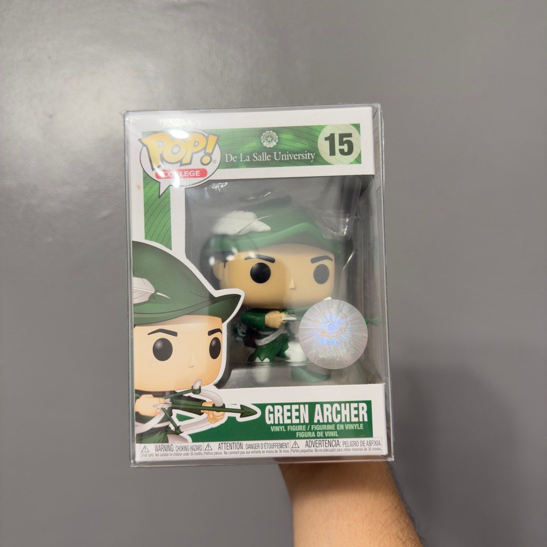 #15 Green Archer | Funko Pop (Category: Designer & Blind Box Toys) located in Manila. Submitted by keepcoolmnl (Listing ID 1353225073, Image 1). Description: Please read ‼️ Please read ‼️ FUNKO POP • FUNKO POP • FUNKO POP De La Salle University 🏛️ #15 Green Archer 💚🏹 (w/ protector) Box quality: 9/10 Mode of Payment: GCash Mode of Delivery: Lalamove Location: Pasay City Reservation: 24 hours only; DP required Courier: Allowed via J&T or LBC but