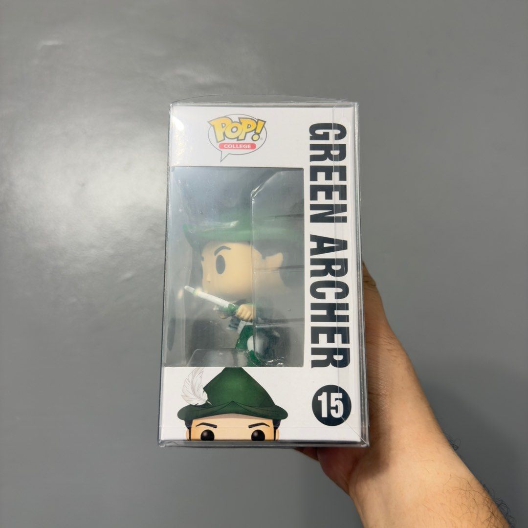 #15 Green Archer | Funko Pop (Category: Designer & Blind Box Toys) located in Manila. Submitted by keepcoolmnl (Listing ID 1353225073, Image 2). Description: Please read ‼️ Please read ‼️ FUNKO POP • FUNKO POP • FUNKO POP De La Salle University 🏛️ #15 Green Archer 💚🏹 (w/ protector) Box quality: 9/10 Mode of Payment: GCash Mode of Delivery: Lalamove Location: Pasay City Reservation: 24 hours only; DP required Courier: Allowed via J&T or LBC but