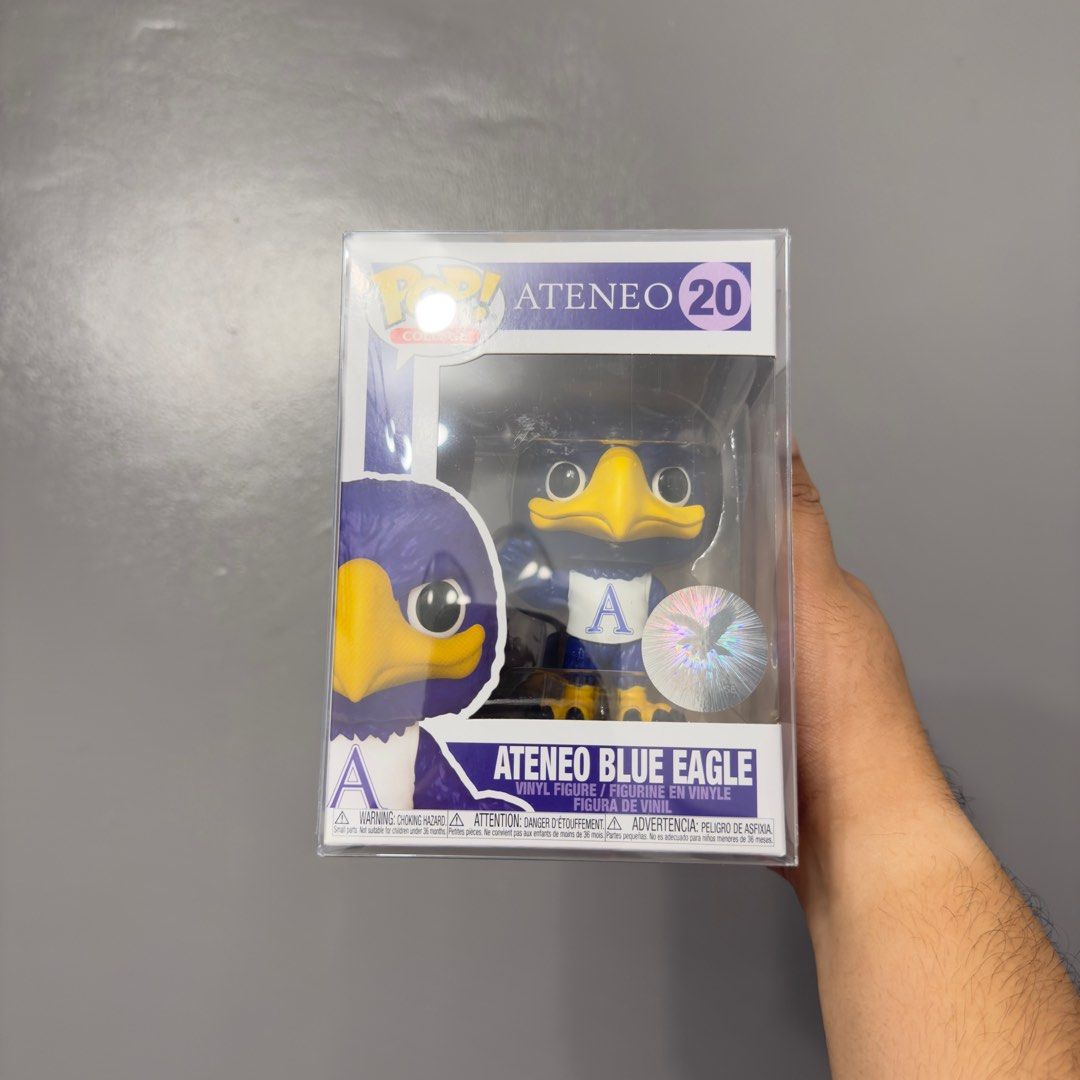 #20 Ateneo Blue Eagle | Funko Pop! (Category: Designer & Blind Box Toys) located in Manila. Submitted by keepcoolmnl (Listing ID 1353224742, Image 1). Description: Please read ‼️ Please read ‼️ FUNKO POP • FUNKO POP • FUNKO POP Ateneo de Manila University 💙 #Ateneo Blue Eagle 🦅 (w/ protector) Box quality: 9/10 Mode of Payment: GCash Mode of Delivery: Lalamove Location: Pasay City Reservation: 24 hours only; DP required Courier: Allowed via J&T 