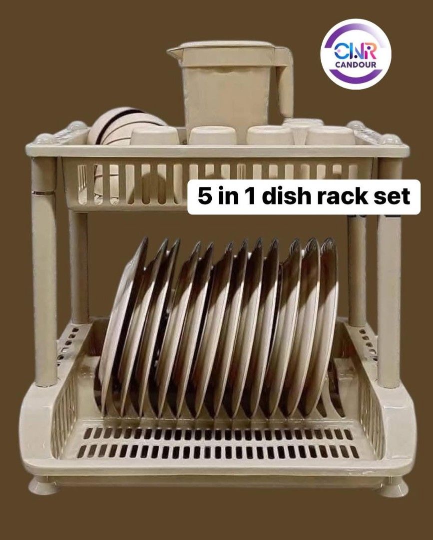 5 in 1 Mocha Dish Rack Set (Category: Dinnerware & Cutlery) located in Manila. Submitted by onlineshoppersph (Listing ID 1353225559, Image 3). Description: 5in1 Mocha Dish Rack Set 12 pcs Plates 6 pcs Cups 6 pcs Bowl 1 pc Pitcher 1 pc 2Layers Dish Rack DISCOUNT FOR BULK/WHOLESALE ORDERS‼️ ✅100% Brand New ✅Good Quality Cash On Deliver - Metro Manila - Delivery Fee/Handling Fee shouldered by BUYERS - DF/HF depends on BUYERS Location Thank You.