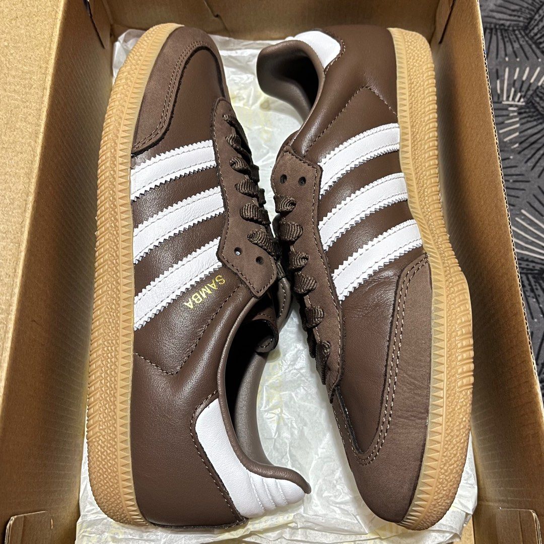 Adidas Samba OG Earth Strata Gum (Category: Sneakers) located in Malabon City. Submitted by joesdimestore (Listing ID 1353288338, Image 3). Description: ⚡️Women's Adidas Samba OG Colorway: 'Earth Strata / Gum' ✅₱5,895 ❌₱6,800 ✔️Brand New with Box ✔️Womens US 6, 7.5 ✔️On-hand and ready to ship 📌Other Details: 💵Mode of Payment: Gcash / SeaBank 📦Deliver & Ship: Lalamove / LBC 📍Location: Malabon.