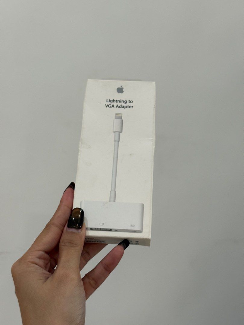 APPLE Lightning to VGA Adapter (Category: Cables & Adaptors) located in Manila. Submitted by smteleron03 (Listing ID 1353262240, Image 2). Description: Brandnew Rfs: Declutter.