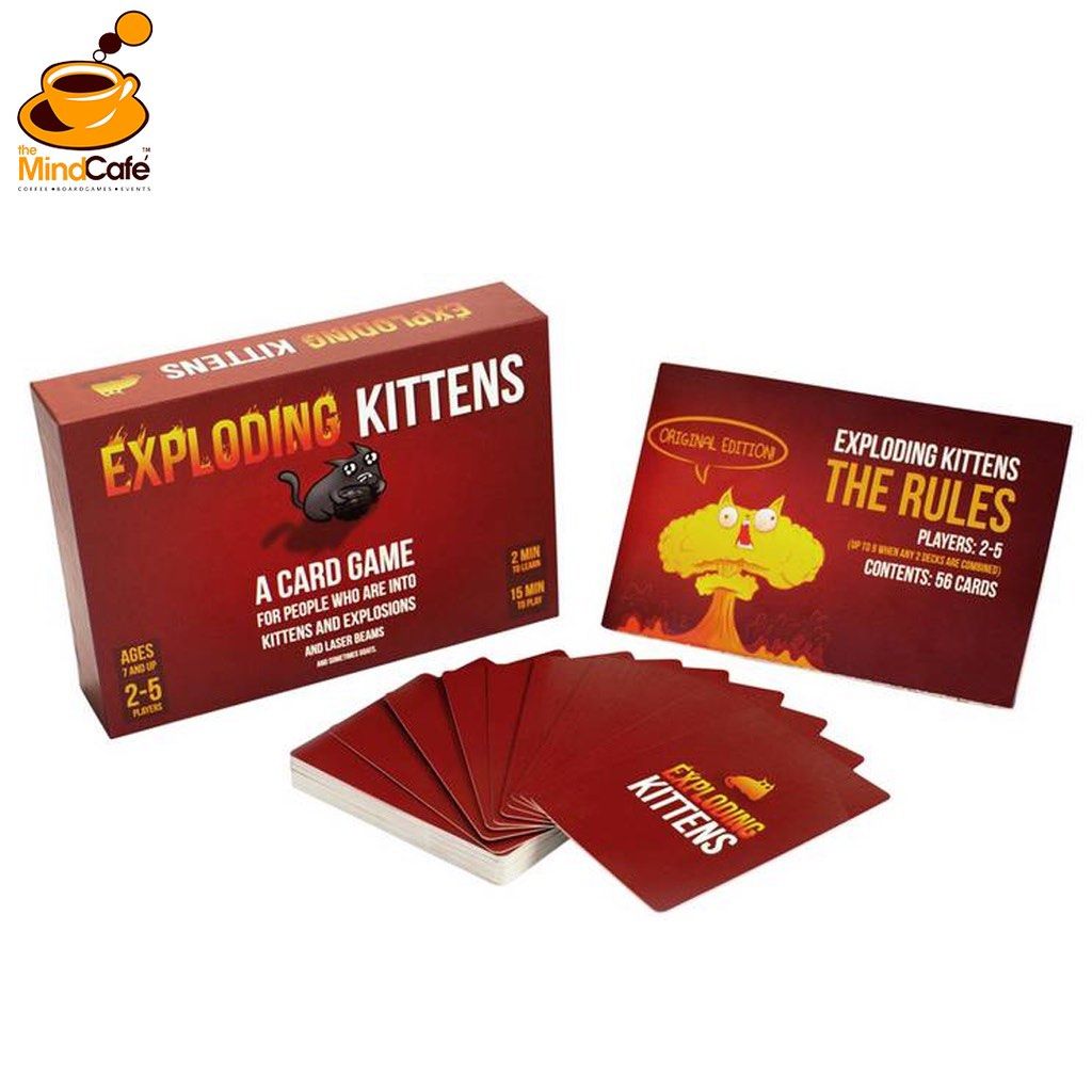 Exploding Kittens Card Game (Category: Board Games & Puzzles) located in Singapore. Submitted by portobellotan (Listing ID 1353373806, Image 1). Description: In good condition. Moving house hence selling.