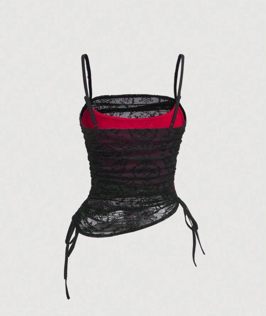 Gothic lace cami top (Category: Sleeveless) located in Valenzuela. Submitted by declutterbychi (Listing ID 1353329261, Image 2). Description: -never been used - size m - bought it for 400+ will sell for 350.