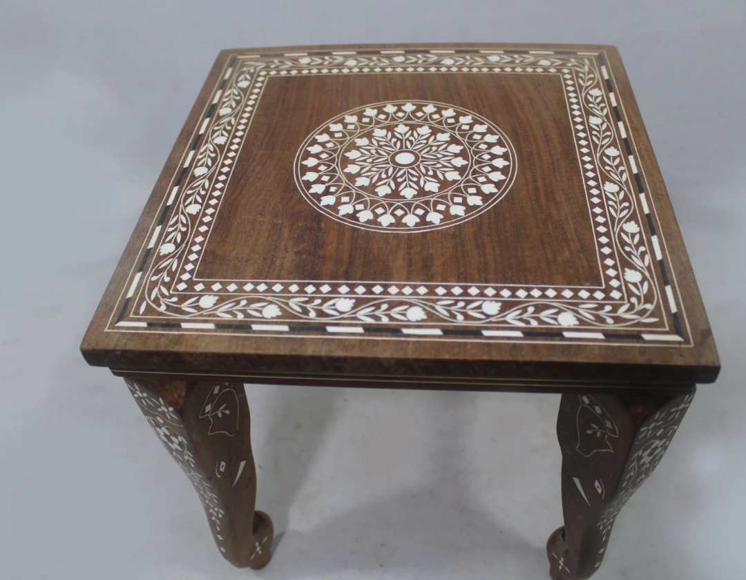 Handcrafted Wooden Inlay Table | Rosewood Teapoy | Coffee Table ...