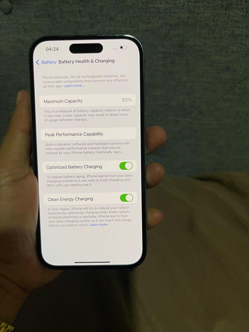iphone 14 pro 256gb dual sim 2ndhand (Category: iPhone 14 Series) located in Cainta. Submitted by vine_gadget_shop (Listing ID 1353347288, Image 3). Description: iphone 14 pro 256gb dual sim 2ndhand hk variant factory unlock no issue check all u want pick up store greenhills shopping center we accept trade in we accepy credit card and ggives installment we do cod and door to door we ship nationwide for fast transaction call 09277368323 look for v