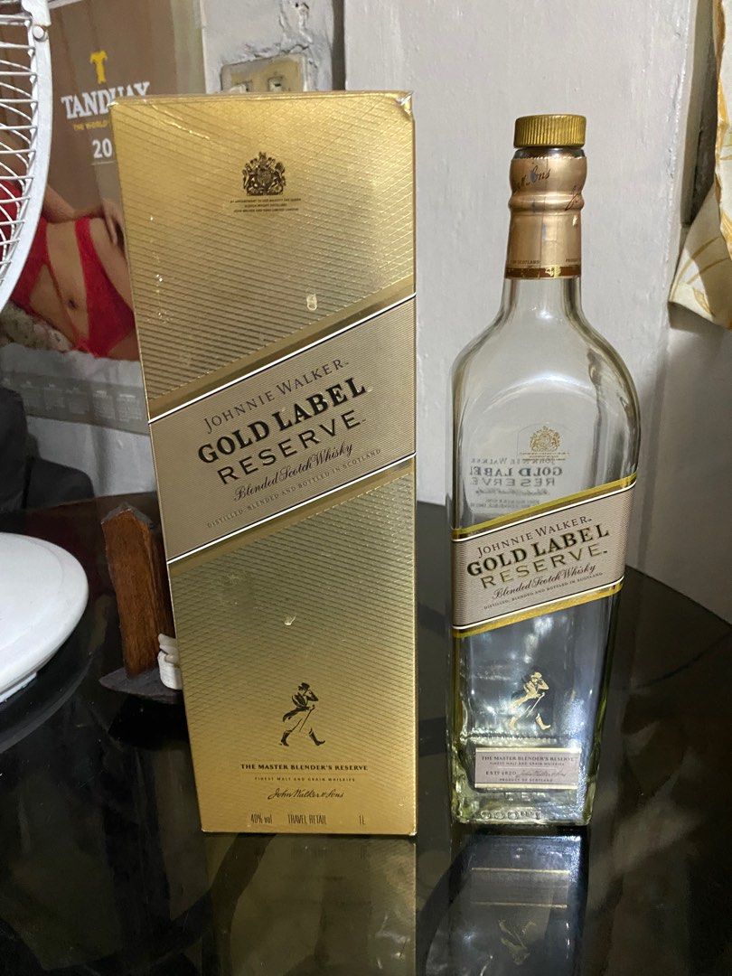 Johnny Walker Gold label bottle and box (Category: Beverages) located in Alfonso. Submitted by mher.yenda (Listing ID 1352496889, Image 1). Description: For sale Bottle and box Johnny Walker Gold Reserve P99 only firm MOA area Tnx .