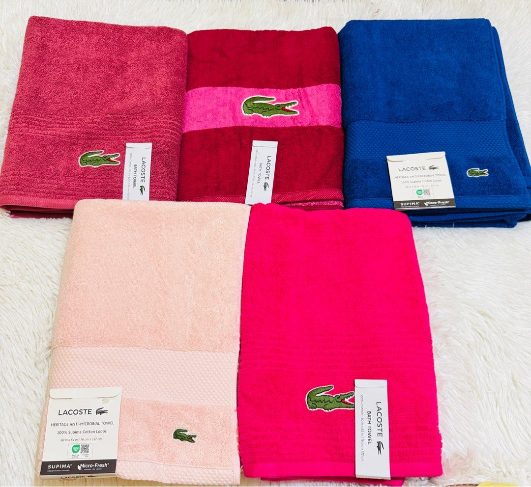 Lacoste Bath Towels (Category: Bath) located in Urdaneta. Submitted by fabbylousitemsbykt (Listing ID 1353403455, Image 1). Description: .