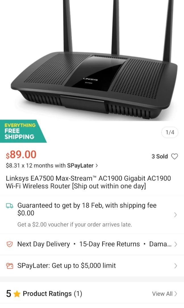 Linksys EA7500V2 AC1900462239543067955202